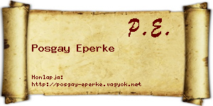 Posgay Eperke névjegykártya